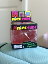 Nee Doh Nice Cube Super Solid Squish Stress Relief Sensory Fidget Toy pink NEW