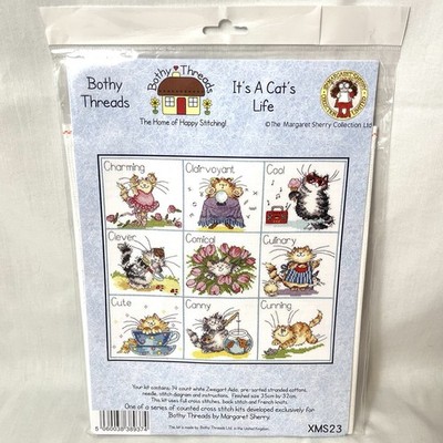 Bothy Threads It's A Cat's Life Counted Cross Stitch Kit Craft XMS23