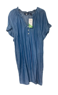 Land's End Womens Shift Dress Blue Chambray XS, S, M, XL, NWT SHIPS FREE