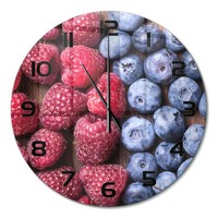 Elegante Wanduhr Mit FließEnden Zeigern Waldbeeren Schwarze Zeiger Fi60 Cm