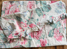  1 Ralph Lauren Lorraine RUFFLED Standard Pillowcase Vintage Floral Garden READ