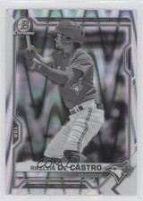 2021 Bowman Draft Chrome Black & White RayWave Refractor Rikelvin De Castro 0l0m
