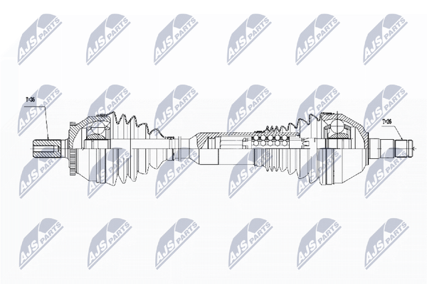 NTY Antriebswelle NPW-VV-017 FüR Volvo XC90 1 275 AWD-image
