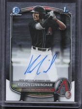 2025 Bowman Draft Chrome Kayson Cunningham 1st Base Prospect Auto Diamondbacks