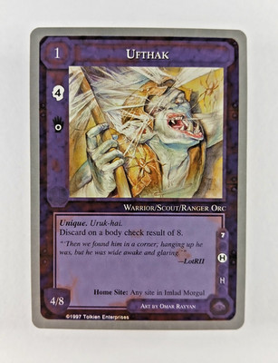 Ufthak - Middle Earth CCG card (1998 ICE) MECCG Silver Grey Border Reprint LotR