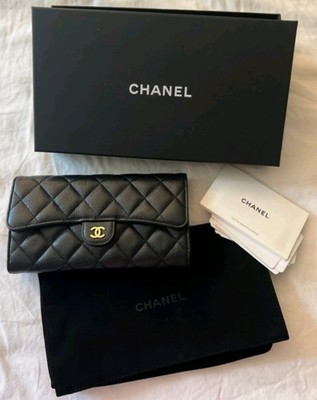 CHANEL Caviar Matelasse Flap Long Wallet 30 Series Classic Flap FULL INCUSION