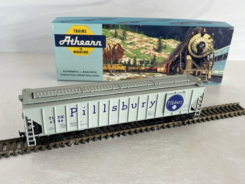 Tolva cubierta vintage HO Train Athearn Pillsbury TLDX #6846 con caja azul #5308 | Condition: Used