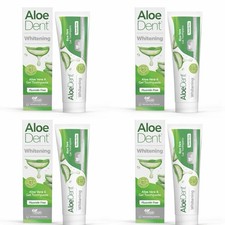 Aloe Dent Aloe Vera Fluoride Free Whitening Gel Toothpaste Fresh Breath 100ml X4 42.48 per litre