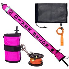 5ft Scuba SMB Dive Marker Buoy with 98ft Reel Whistle Bag for Diving PLS READ