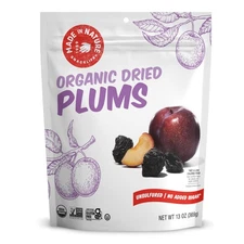 Organic Dried Plums, 13 Ounce (Pack of 1) – Vegan Snack, Non-GMO, Unsulfured,...