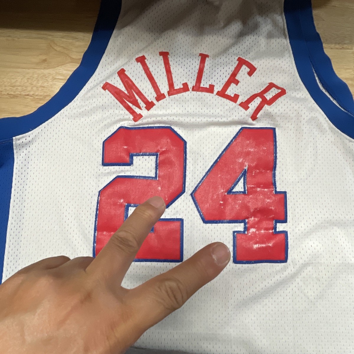 VTG LA Clippers Jersey Men's 2XL Length +2 White #24 Miller NBA