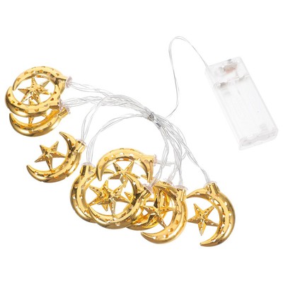3 Sätze 1,5 m Feste EID Decor Moon Star LED String Light 10 LED String Lights
