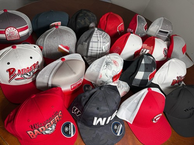 #ad #ad Wisconsin Badgers Hats Lot Red White Black Gray Assorted Styles $35.00