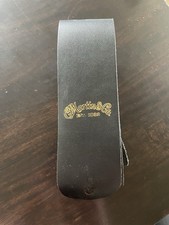 C.F. MARTIN GUITARS Genuine Black Leather Guitar Strap Vintage Used Once
