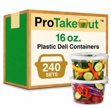 Heavy Duty, 16oz PP Deli Container , 240 Pcs Lid and Cup  24/20 