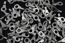 18-22 Gauge 100 PK Uninsulated Non Insulated Ring 8 Terminal Connector URR8