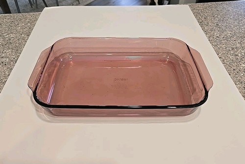 Pyrex Cranberry Lila 3 Quart 13x9x2" 233-R Kasserolle Glas Backform