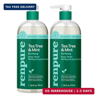 Renpure Tea Tree & Mint Body Wash - Cleanses, Invigorates & Refreshes Skin Witho