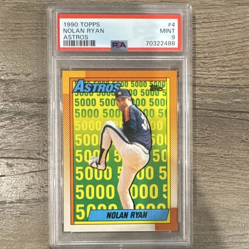 1990 Topps Nolan Ryan #4 Houston Astros Base Set PSA 9