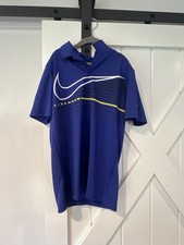 Boys Blue Nike Golf Dri- Fit Polo Size Large