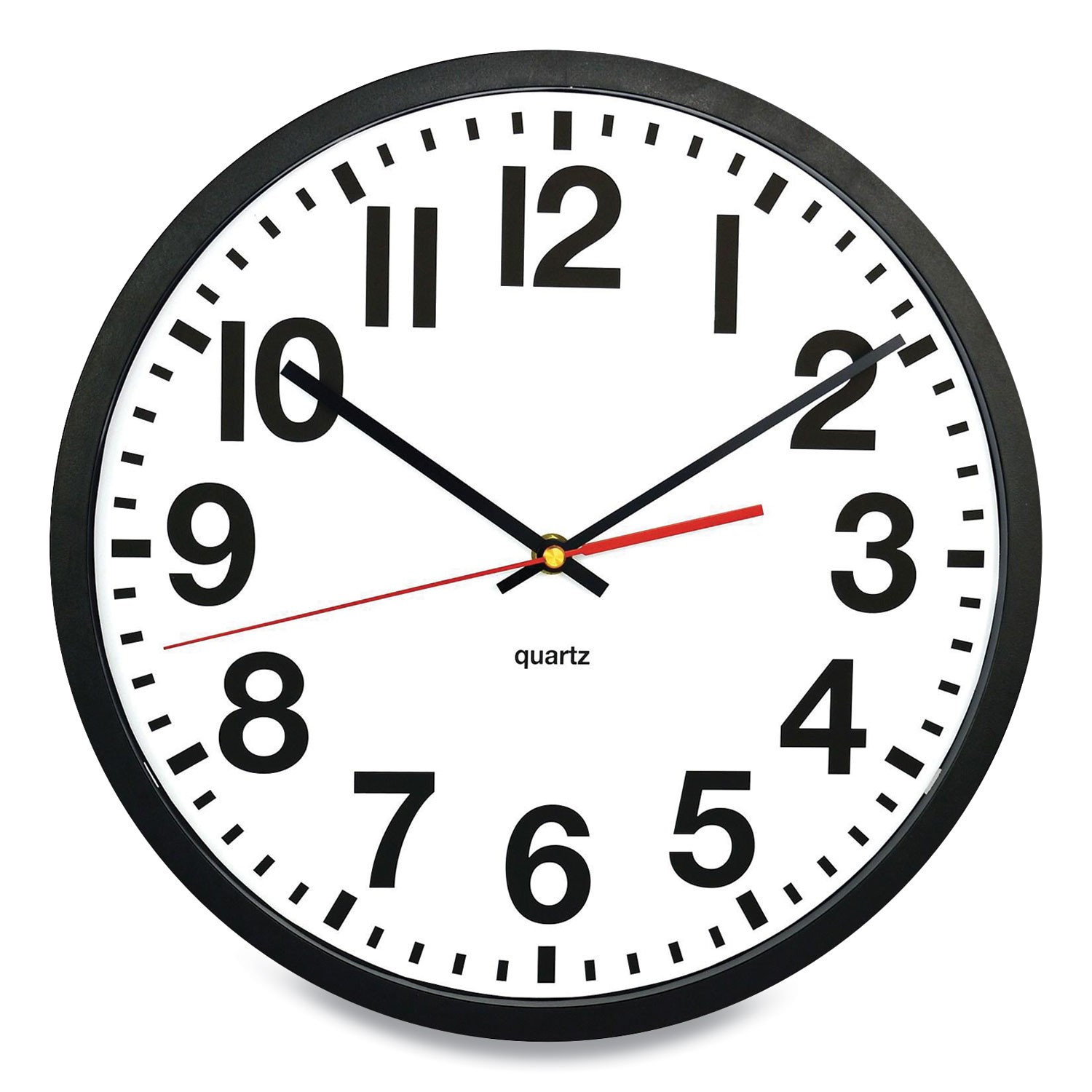 Tempus Wall Clock, 11.8 Overall Diameter, Black Case, 1 Aa (sold Separately)