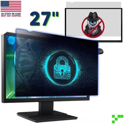 Privacy Filter for 27" Inch Widescreen 16:9 Monitor, Reversable Gloss/Matte