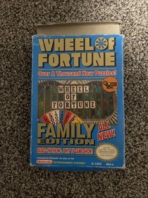 Wheel of Fortune Family Edition - Nintendo (NES) - Game and Box - USED