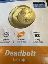 Schlage Double Deadbolt Bright Brass