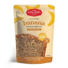Banana Bread & Muffin Mix - Whole Grains, 50% Lower Sugar, Real Banana, Vegan Ba