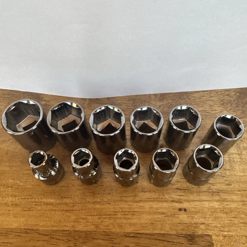 Craftsman Overdrive 11 pc. 1/2" Drive 6 pt. SAE Shallow Socket Set 3/8'' - 1'' - Image 3 of 3