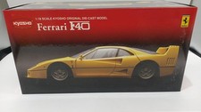 Kyosho 1/18 Ferrari F40 Mini Car Yellow Collectible Model