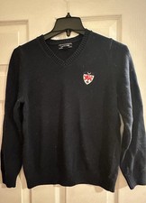 Lands' End Preppy Uniform Sweater XL Youth Blue