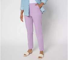 Denim  Co. Color Flat Front Denim Side Pocket Pant Antique Violet M A686902