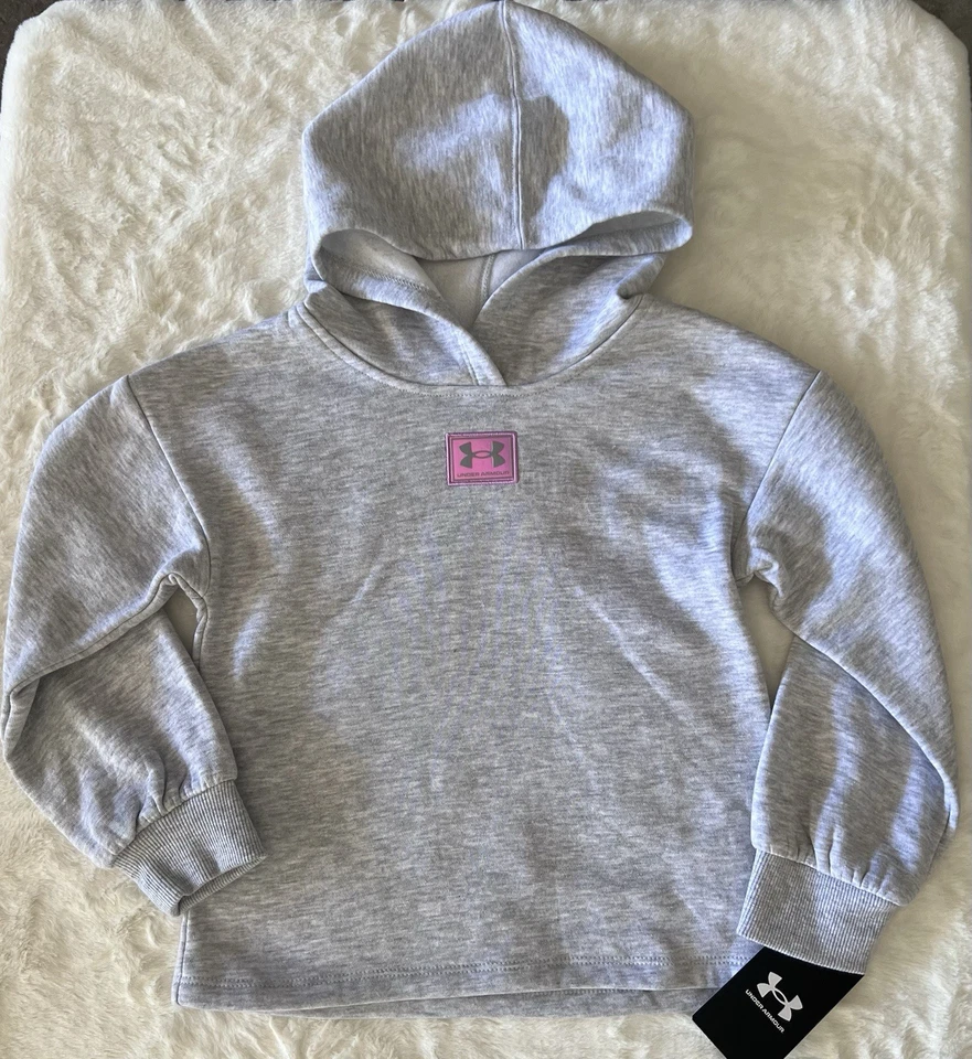 Conjunto de sudadera con capucha y pantalón de chándal de lana para niña UNDER ARMOUR, conjunto de 2 piezas Foto 4 de 4
