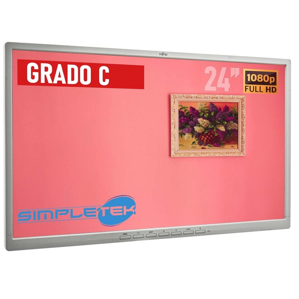 Fujitsu B24w-5 Bildschirm LCD Display 24 " HD VGA DVI Multimedia Lautsprecher - Bild 3 von 4