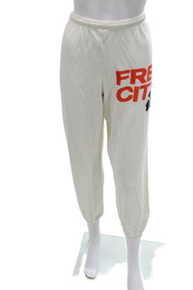 FREE CITY Unisex Adults Sweatpants White Cotton Size XL