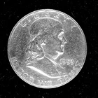 1953-D Franklin, silver Half-dollar, circulated, ungraded