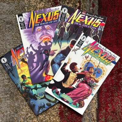 all 4 Nexus The Wages of Sin 1995 Dark Horse Comics Complete Series Excellent