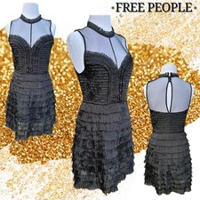 Free People Black Dress Cocktail Party Special Occasion Wedding Guest Boutique