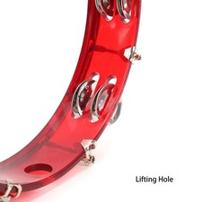 Tambourine Double Row Adjustable 10in Percussion Jingles Instrument for Party