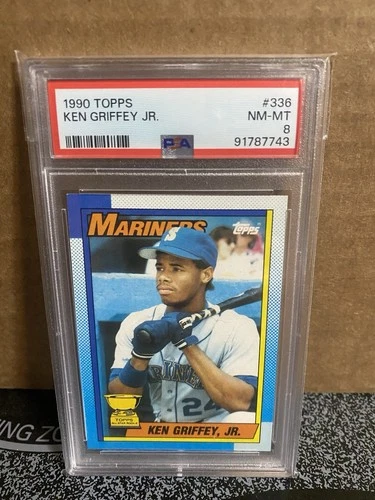 1990 Topps - Ken Griffey Jr #336 PSA 8 NM MT Seattle Mariners HOF Rookie Card