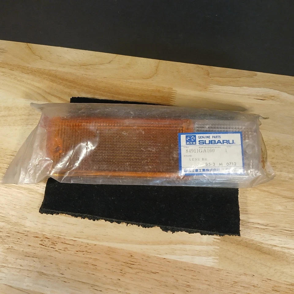 1980's Subaru DL GL Front Park Signal Lense RH # 84911GA160 NOS OEM Genuine - Image 2 of 4