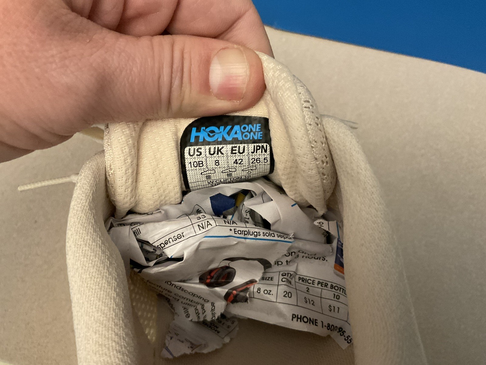 New! Womens Hoka One One Clifton 10 Vanilla/Birch Running Shoes. Size 10B. Nice thumbnail 6