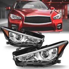 For Infiniti Q50 2014-2017 W/O AFS LED DRL Projector Headlights Lamps Left Right