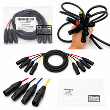 MYGATTI 4 Channel XLR Snake Cables 10FT 4 Colored XLR Male to Female