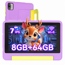 2026 7 inch Kid Tablet Android 13 8GB RAM 64GB ROM Parental Ctrl 128GB Expansion