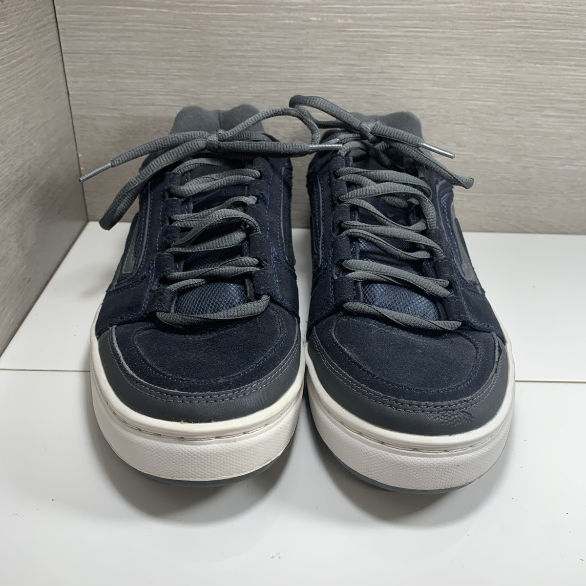 Vans Mens Skate Shoes Brown Navy Blue Suede Chunky Y2K‎ Vintage 11.5 420556-0001 Vans Skate Old Skool Wrapped - Deep Navy/Vintage - - Attic  main image 2