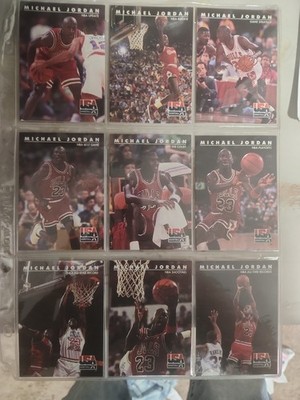 MICHAEL JORDAN 1992 SKYBOX INTERNATIONAL BASKETBALL CARDS 9 CARDS 