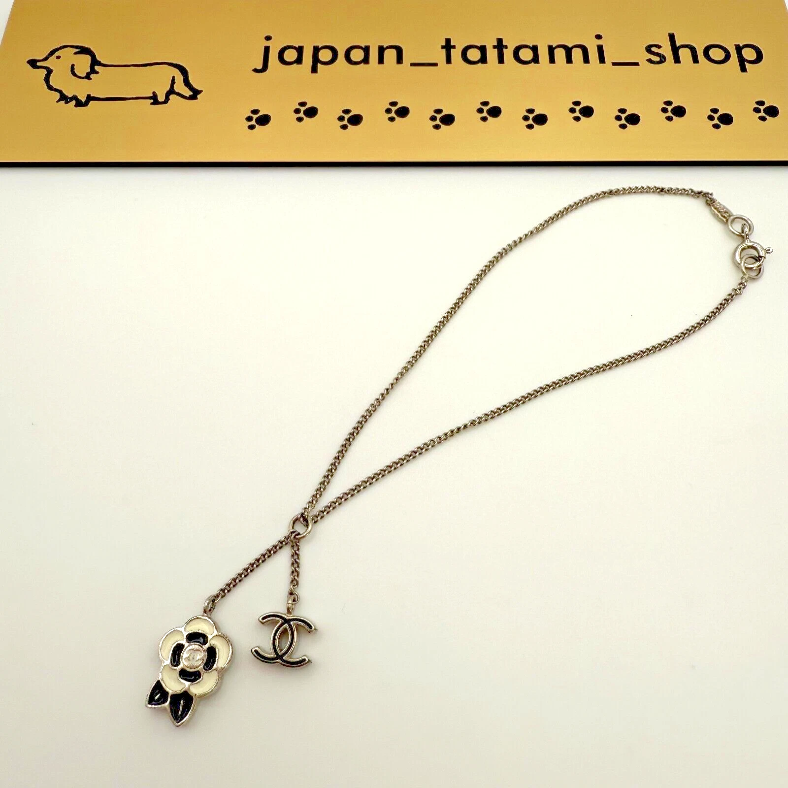 CHANEL Bracciale CoCo Mark Nero Camelia Braccialetto Accessorio Catena GIAPPONE