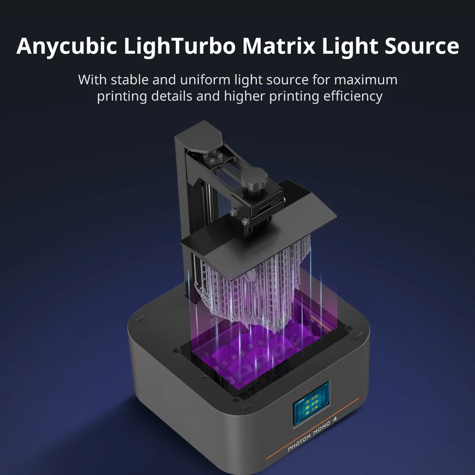 Impresora 3D LCD ANYCUBIC Photon Mono 4 Versión EB 10k Alta Resolución 70mm/s Foto 4 de 4
